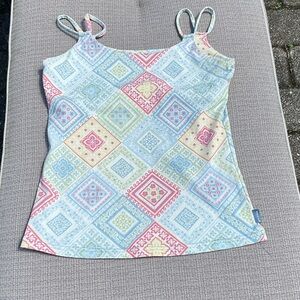 Prana Patterned Spaghetti Strap Top, Size Medium